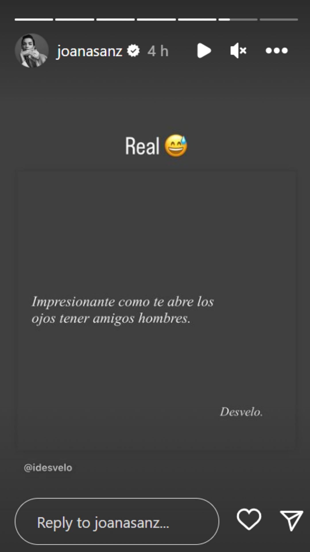Joana Sanz's post after Dani Alves' recent interview